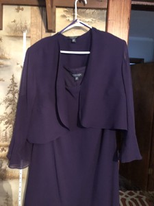 Dress Barn Woman Collection Size 22 Purple Dress With Jacket Ebay