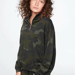 half zip camo pullover