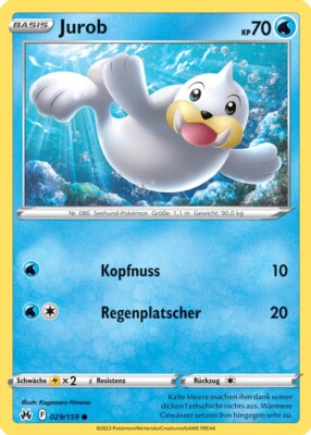 Jurob 029/159 Zenit der Könige SWSH 12.5 Pokemon Karte Deutsch