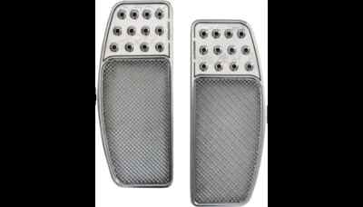 Accutronix Chrome Al Knurled Front Floorboard Harley Heritage Springer 97-03