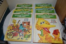 8 Sesame Street Library Volumes 1 - 8 1978 hardbound books Alphabet Numbers USA 