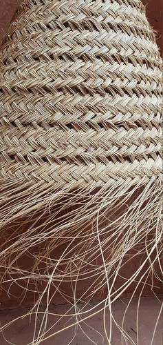Suspension Moroccan cone shape in doum braided natural fibers - handmade boho - Picture 8 of 10