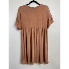 Asos Slinky Liquid Knit Babydoll Dress Womens size 4 Stretch Boho Vacation Beach