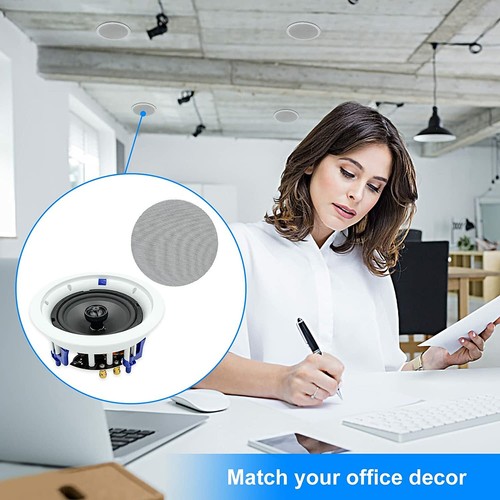 2X Herdio 6.5"TWS Bluetooth Ceiling Speakers 2 Way 640W Flush Mount Stereo Sound - Picture 5 of 12