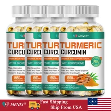 Turmeric Curcumin with Bioperine | 1950mg | 120 To 480 Capsules | by MENXI