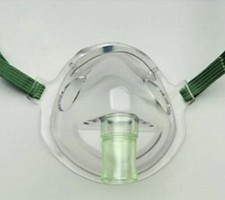  NEW Vyaire AirLife Adult Oxygen Mask Under Chin 001206, Case Of 50 Masks
