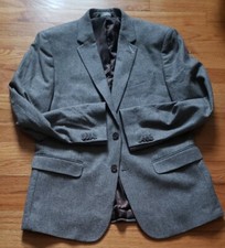 Banana Republic Men's Suit Sport Coat 2 Button Jacket WOOL Blend 44 R Grey