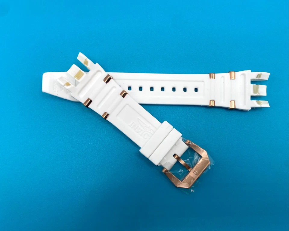 Novo em folha Invicta Specialty 30430 pulseira de relógio de silicone ouro branco/rosa 23,5 mm - Imagem 2 de 3