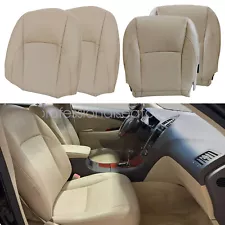 For 2007-2012 Lexus ES350 Front Bottom & Top Perforated Leather Seat Cover Tan