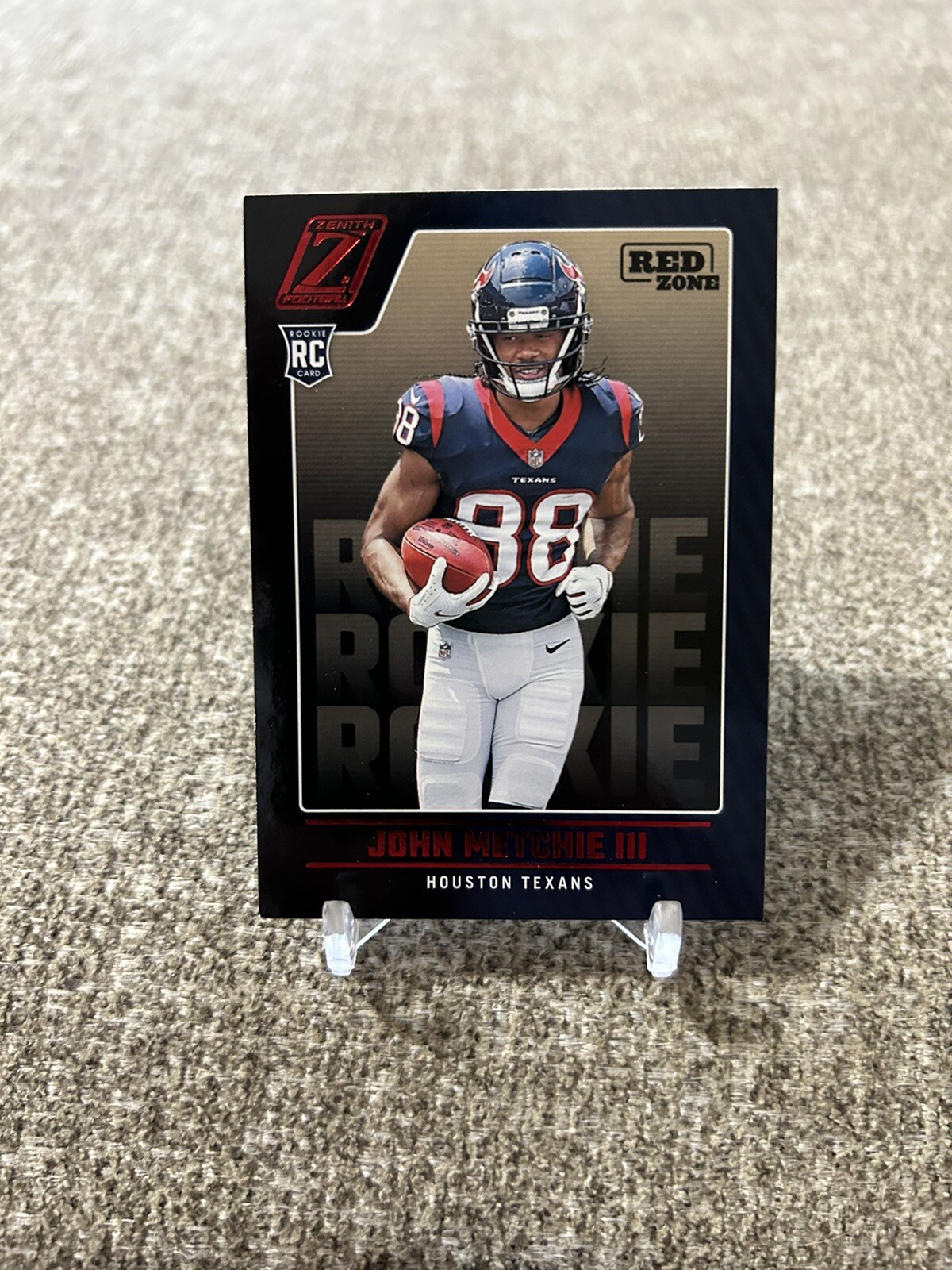 2022 Panini Zenith #117 John Metchie III RED ZONE Parallel ROOKIE CARD RC