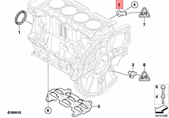 Genuine MINI R55 R56 Knock Detonation Ping Sensor OEM 13627535067  