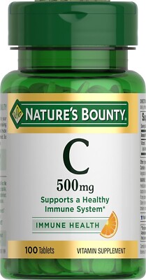 Vitamin C Tablets, Vitamin Supplement, Supports a Healthy Immune System, 500Mg, 
