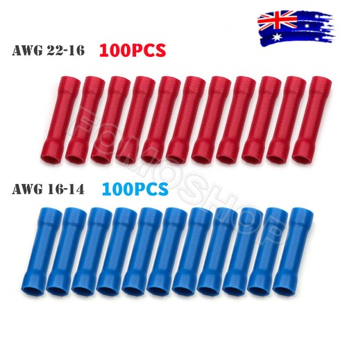 50-1000pcs Insulated Straight Butt Connectors Electrical Wiring Crimp Terminals - Picture 25 of 31