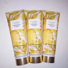 Victoria Secret Body Lotion Fragrant Pineapple & Shea Moisture Gift Set Full Siz
