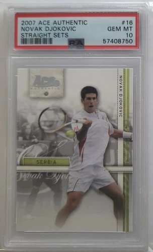 2007 Ace Authentic Novak Djokovic Straight Sets #16 PSA 10