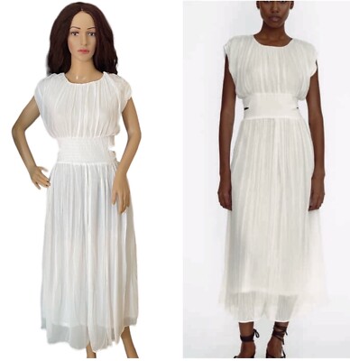 Zara Cutout Pleated MIDI Dress(S)