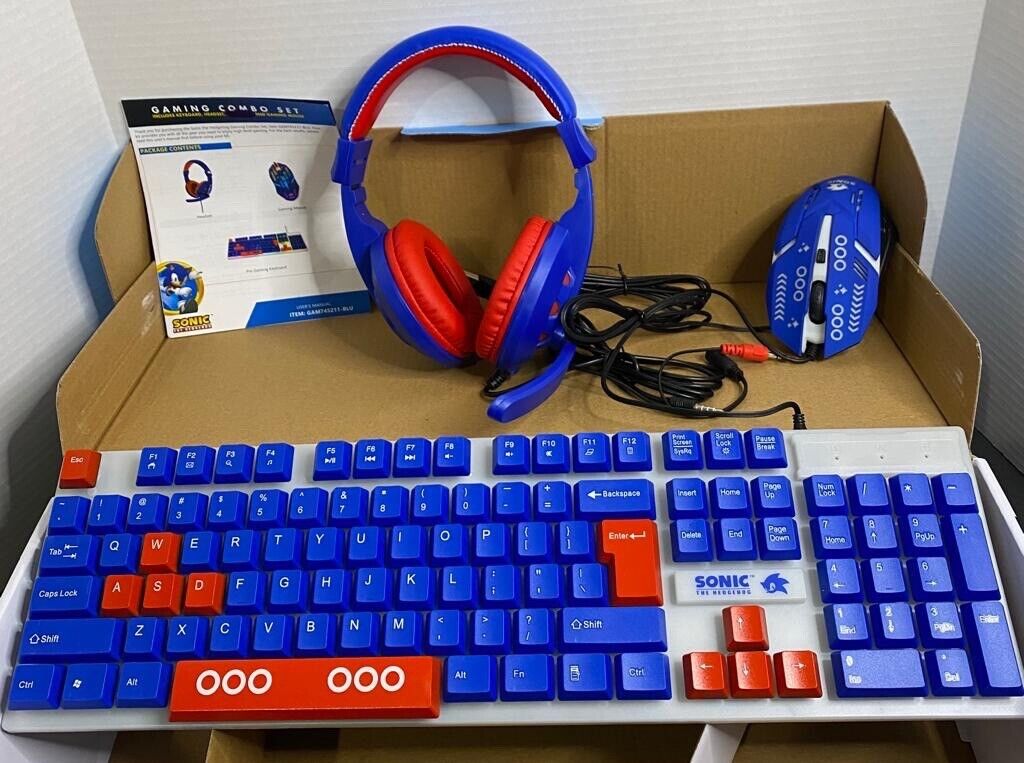 Sonic The Hedgehog Gaming Combo Set With Keyboard, Headset