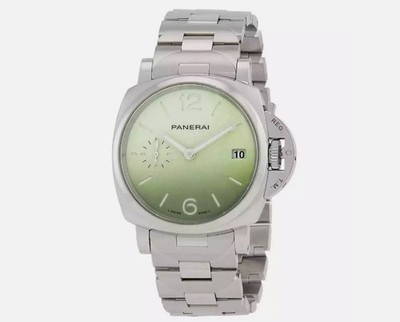 Panerai Luminor Due Green/Steel 38 mm PAM01311 Pastello extra black strap