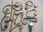 LOT OF  15 Vintage GOLD FD antique Art Deco BULOVA DIAMOND  SCARAB watch watches