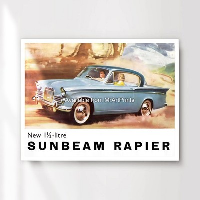 SUNBEAM RAPIER Auto Werbung Kunst Poster Classic Reklame Druck Bild A4 A1 XL