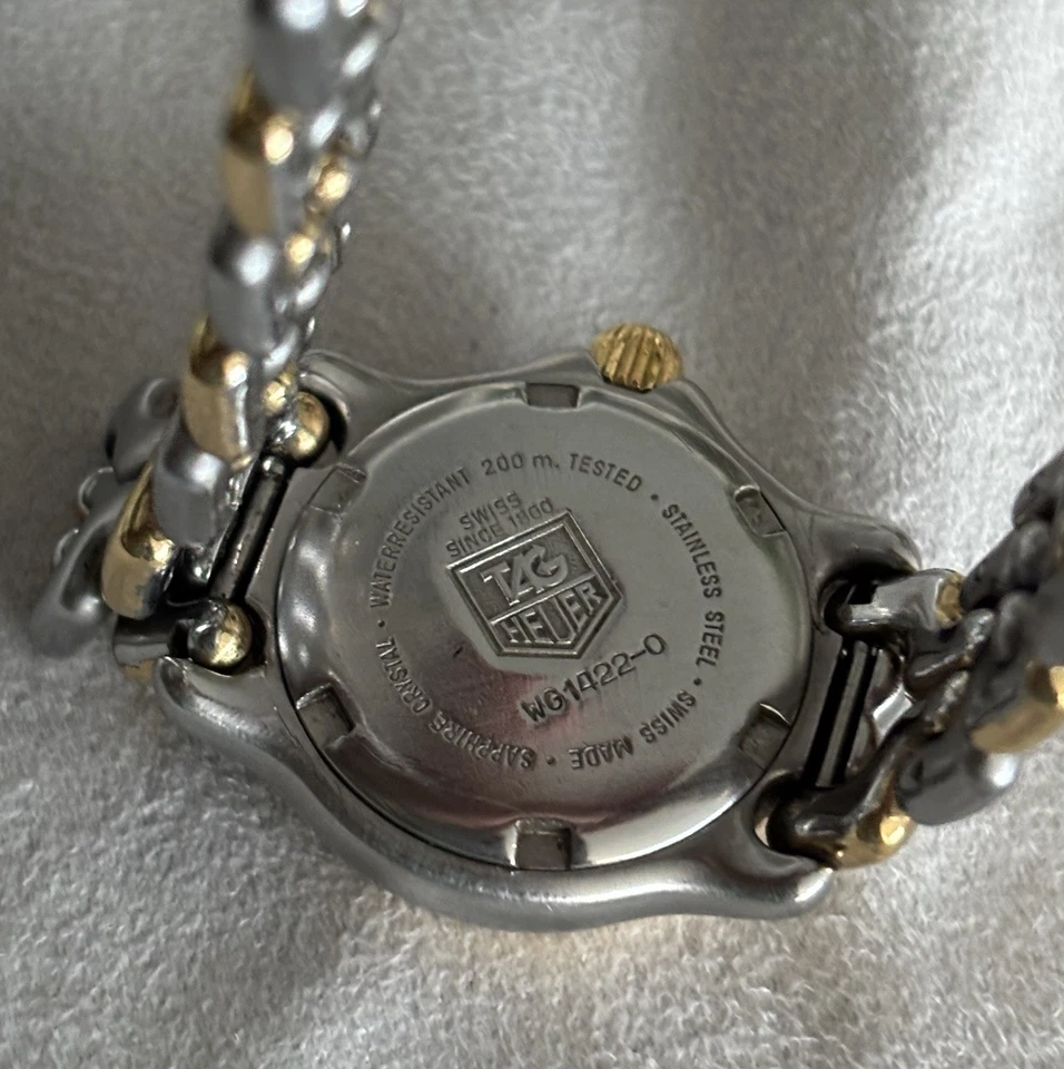 RELOJ TAG HEUER WG1422 Cell series blanco SS/chapado en oro Q2 Foto 4 de 4