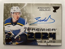 24-25 Premier Hockey 2024 Premier Rookie Auto Jersey Zachary Bolduc #/25 [SP]