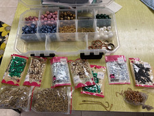 HUGE LOT of organized Jewelry Making metals, copper metals, Bells, sequins