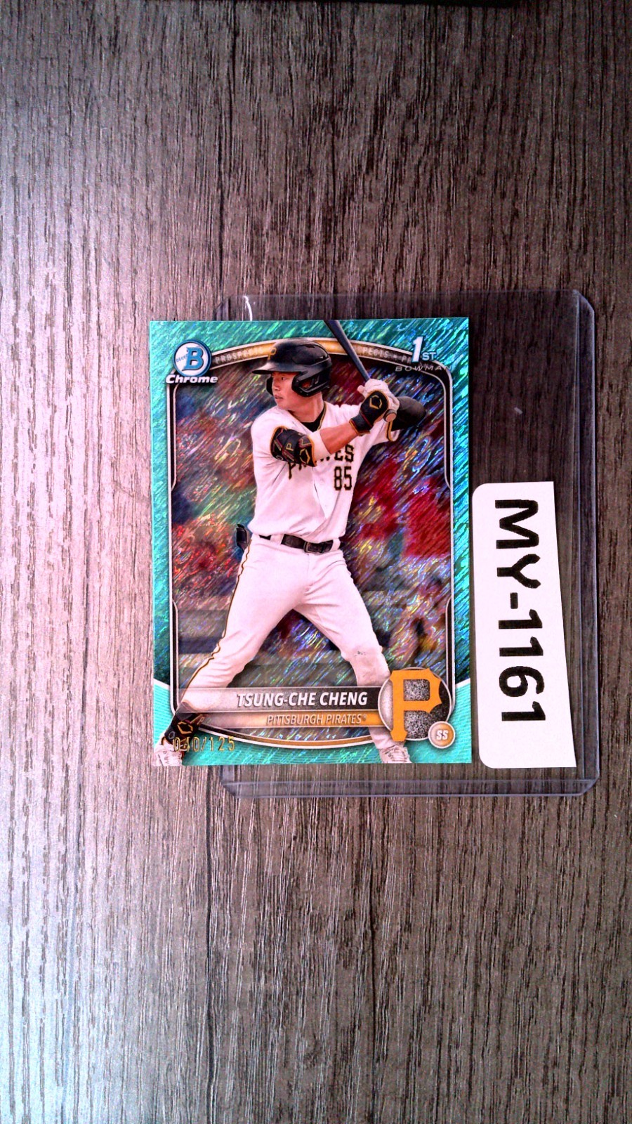 TSUNG-CHE CHENG 2025 BOWMAN CHROME #BCP95 CHROME PROSPECTS AQUA SHIMMER /125 🏴