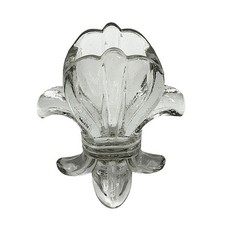 Antique 1906 EAPG US Glass Royal Lily Fleur de Lis Clear Glass Toothpick Holder