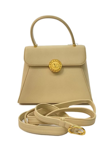 VALENTINO GARAVANI handbag, Valentino Garavani cream leather, plain color, shoul