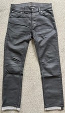 Nudie Jeans Back 2 Black Thin Finn waist 30" leg 30" Worn once 