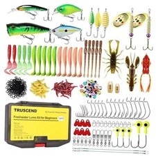  Widely Used Fishing Tackle & Accessories Kit, Fishing E-128pcs Lures Kit