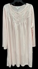 New Miss Elaine Woman Nightgown Plus Cuddle Knit Long Sleeve Peach Size 2X NWT
