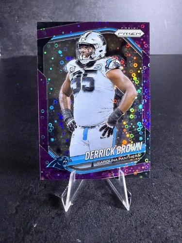 2025 Panini Prizm Football No Huddle Purple Derrick Brown #76