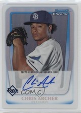 2011 Bowman Chrome Prospects Refractor 309/500 Chris Archer #BCP134 Auto 03j5