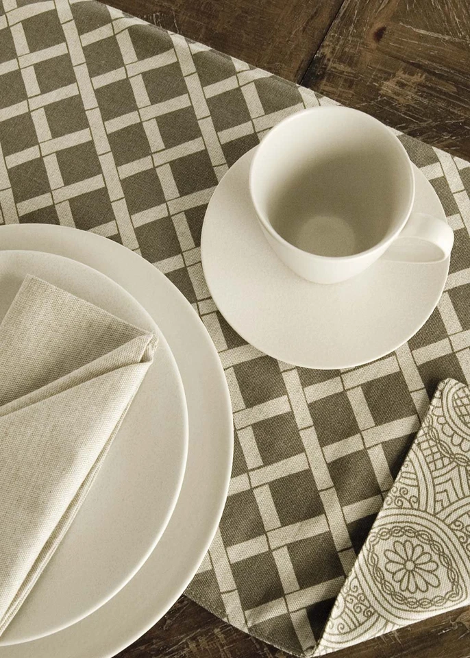 Corredor de mesa Duet 13" x 36" lino Foto 2 de 3