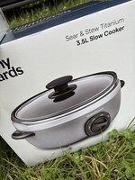 Morphy Richards Sear & Stew 3.5L Grey Slow Cooker 460022, 4 Settings 163W