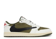 Jordan 1 Retro Low OG SP Travis Scott Medium Olive Size 7, DS BRAND NEW 