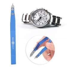 V Shape Metal Spring Bar Tweezers Watch Band Removing Watch Repairing Tool Blue