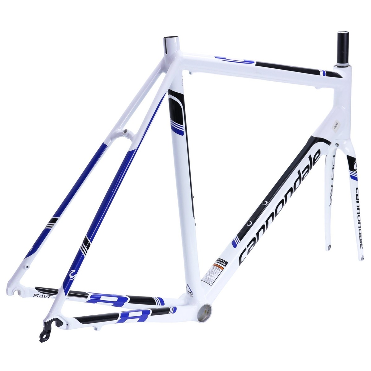 パーツ cannondale CAAD8 Cannondale CAAD8 Frame and Fork 58cm White/Blue/Black Dented Blem