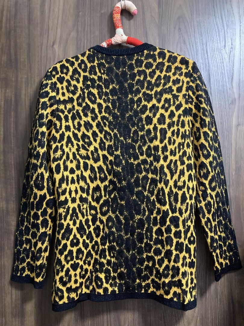 Vintage YSL Yves Saint Laurent Leopard Print Cardigan | eBay