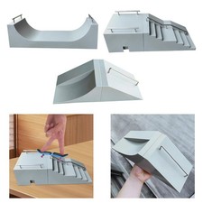 Mini rampe de skateboard pour enfants et adultes, accessoires gris,