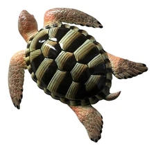 15 Inch Tropical Sea Turtle Beach Tiki Bar Nursery Wall Decor Banded  15STW01