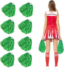 8 Cheerleader Pompoms, Kunststoff Cheerleading Poms, Handblumen, F&uuml;r Schule, Tan