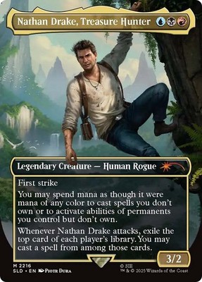 MTG Nathan Drake, Treasure Hunter(Uncharted) Borderless - Secret Lair Drop #2216