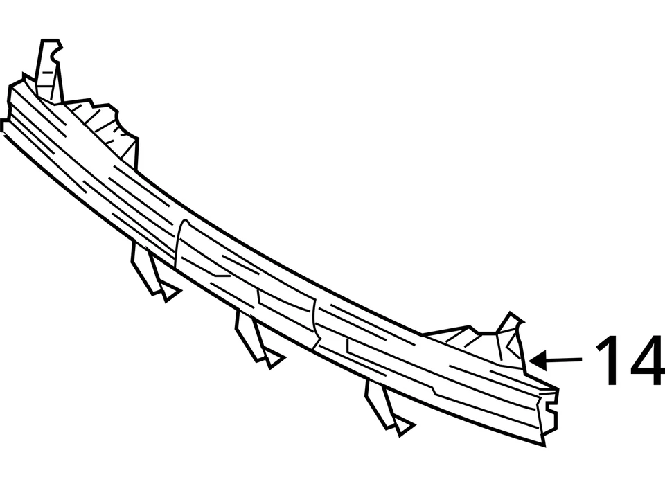 2003-2006 Hyundai Accent Rear Bumper Reinforcement JEGGG Foto 3 de 3