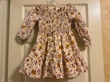 Janie and Jack Smocked Floral Dress EUC Girls Size 4