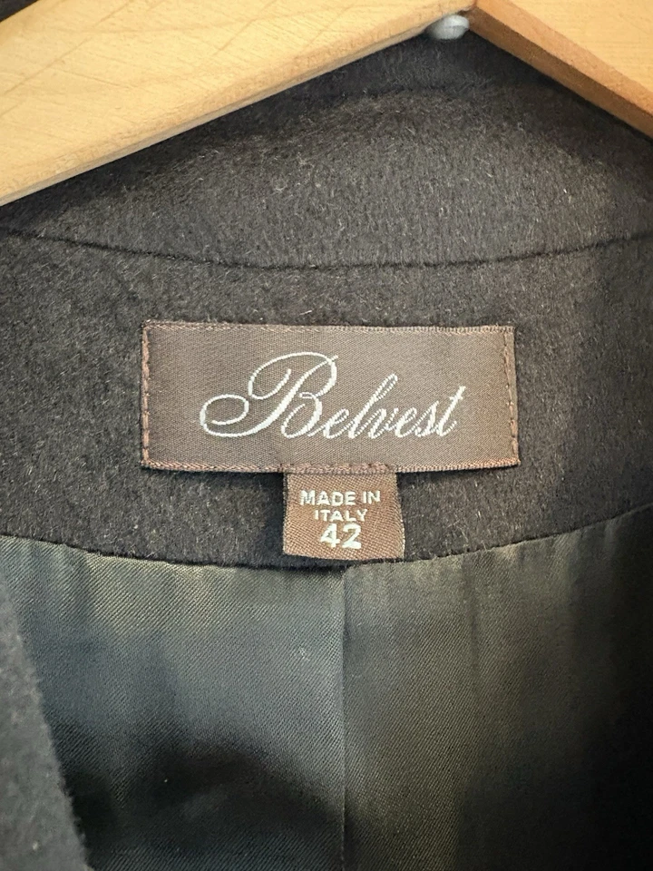Abrigo Largo Belvest Italia Lana Angora Cachemira Ajuste Acampanado Mujer’s Talla 42/US 8 USADO EN EXCELENTE ESTADO Foto 3 de 4