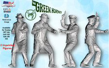 Green Hornet & Kato UNPAINTED Resin Figures 1/64 1/43 1/32 1/24 1/18 1/12 Scale