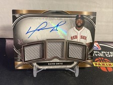 2021 Topps Museum Collection David Ortiz Triple relic auto 09/29